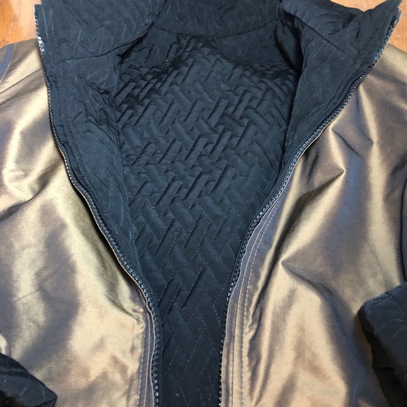 Woman’s reversible quilted coat sz large black - Picture 2 of 4